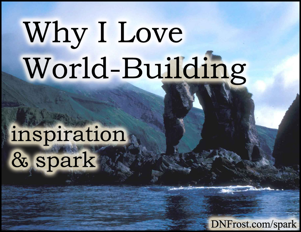Why I Love World-Building: freedom for storytelling http://www.dnfrost.com/2016/12/why-i-love-world-building-inspiration.html #TotKW Inspiration and spark by D.N.Frost @DNFrost13 Part of a series.