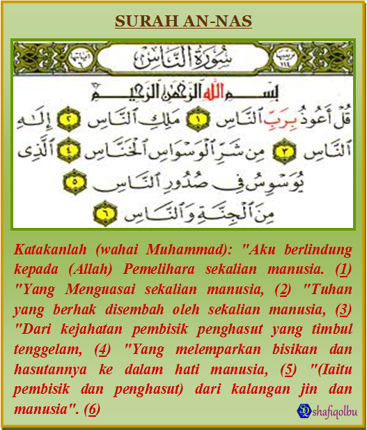 Pesan pokok surat an-nas adalah