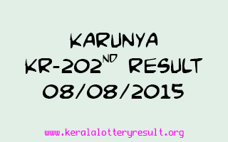 Karunya KR 202 Lottery Result 8-8-2015