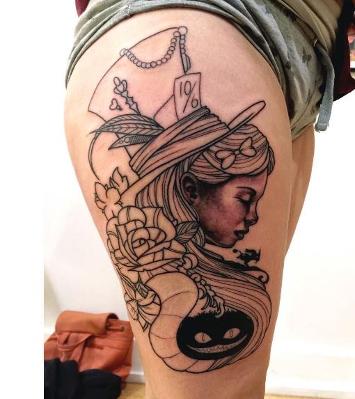 50+ Unique Thigh Tattoos for Women (2019) - Upper, Front & Side