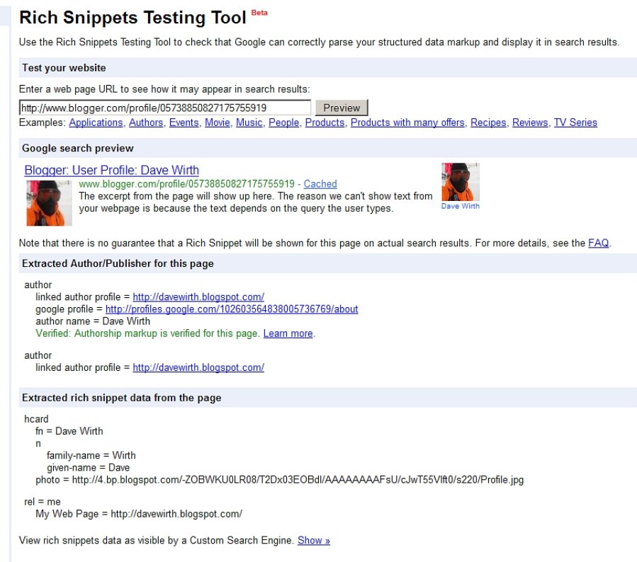 rich snippets test tool rich snippets test tool