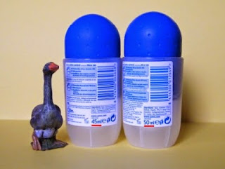 foto de dos desodorantes roll-on de Sanex con mismo precio y envase pero distinta cantidad