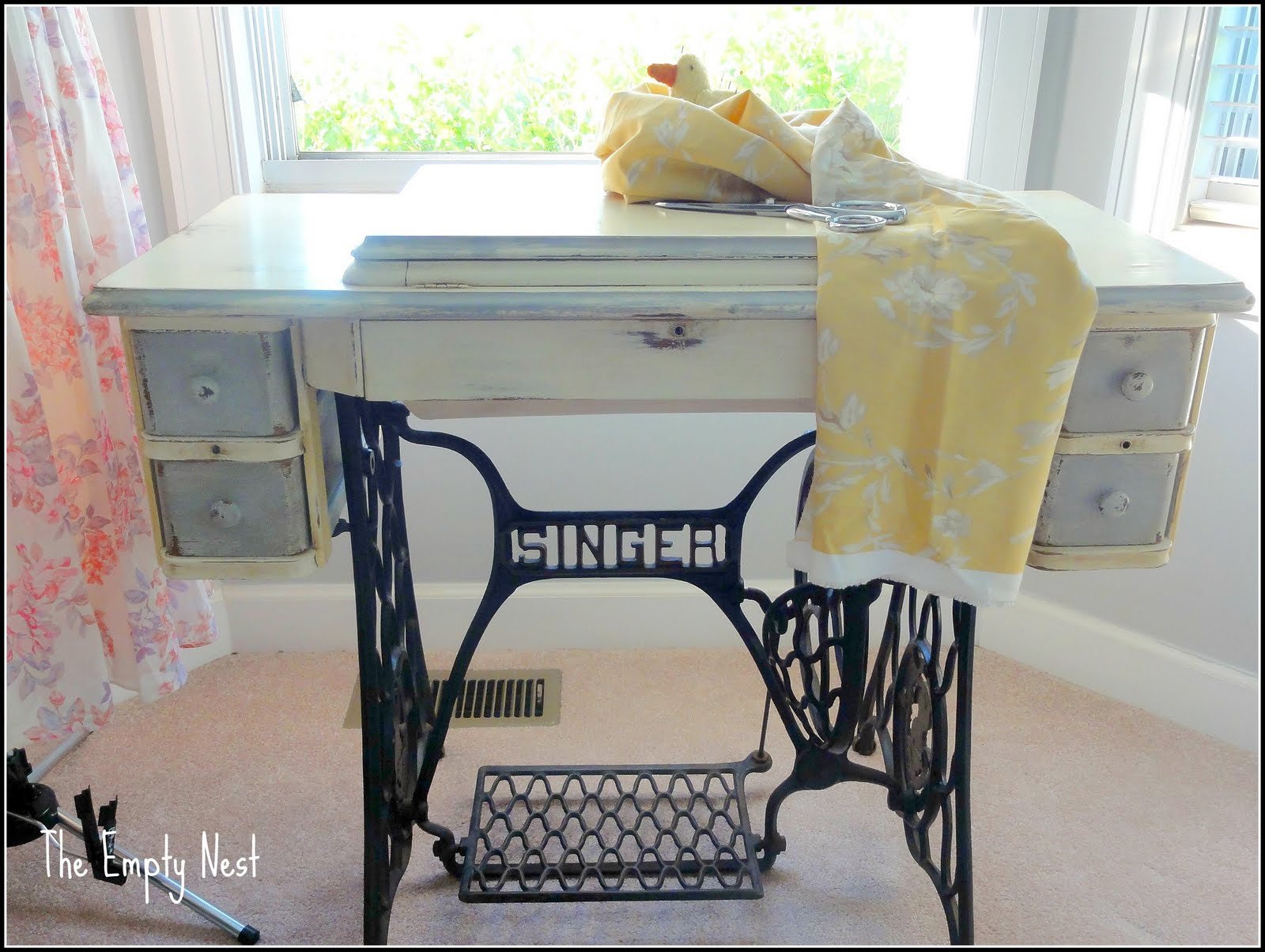 Painted Sewing Machine Table