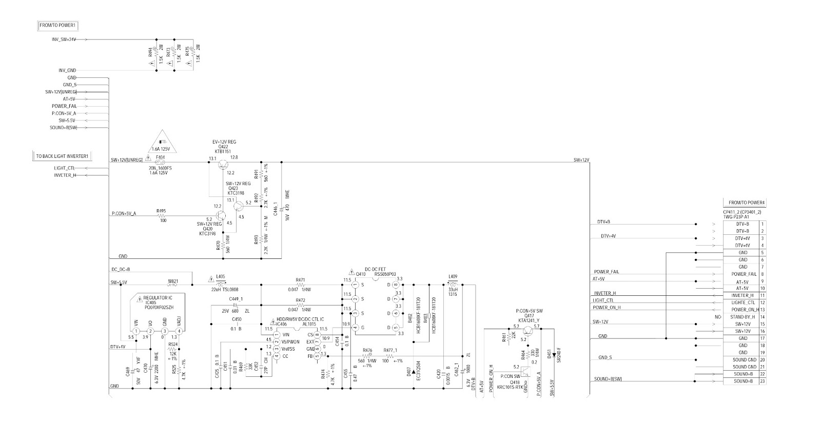 Electro help: RCA L32WD26D - LCD TV - MAIN POWER - SUB POWER