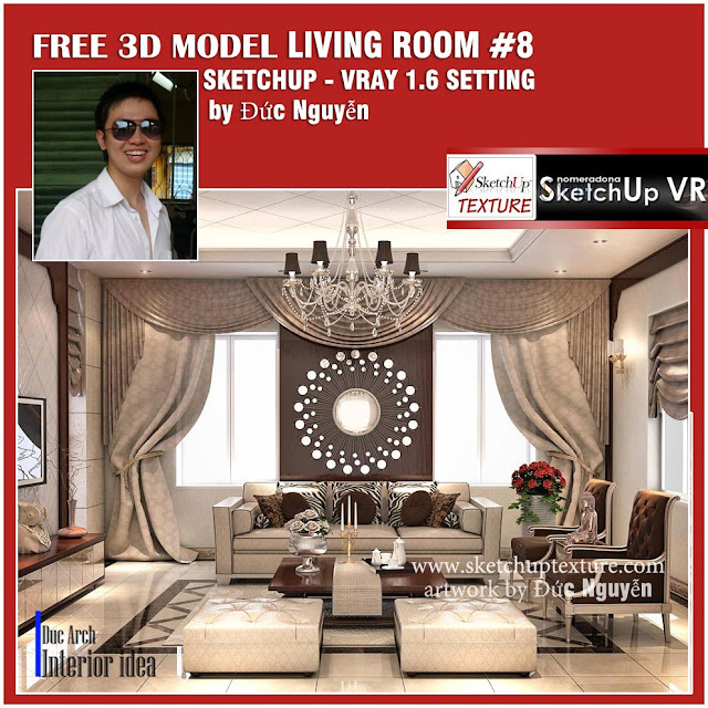 sketchup model living room #8_cover