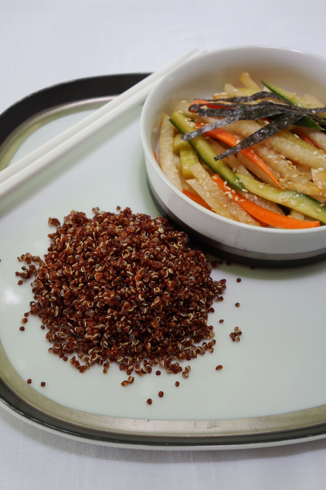 Red quinoa with Japaneseinspired salad