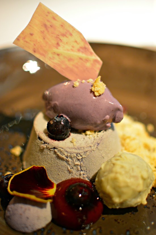 OPUS restaurant Vienna Blueberries dessert