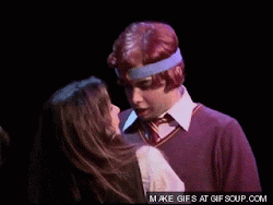 harry potter vs jurassic park ron hermione kiss gross tension sexual knife cut