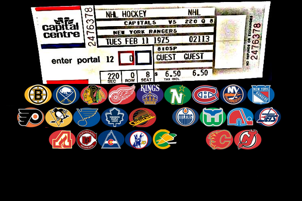 14 rival cities were home to NHL franchises from 1974 through the 1980's. 
Four WHA teams joined the league in 1979. The Caps also played in five cities - Kansas City, Oakland, Cleveland, Atlanta and Denver - which lost teams, and two - Calgary and East Rutherford, NJ - which gained them. 
