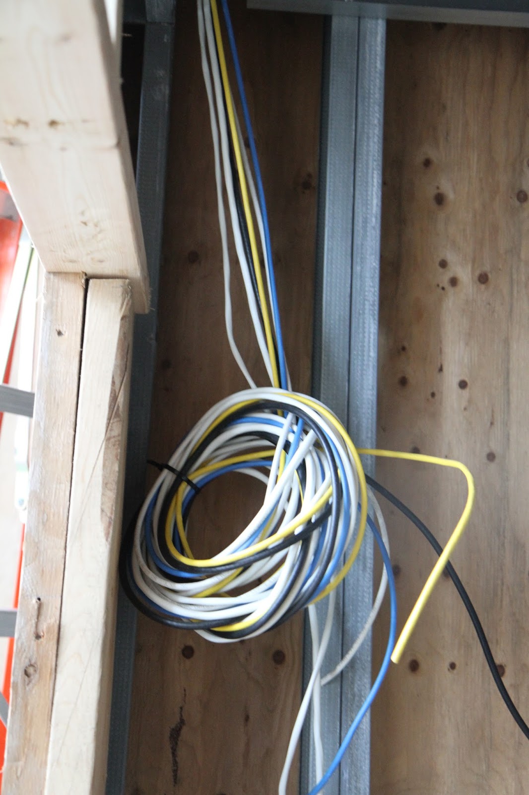 Our Lake Fortress: Beginning the first floor rough electrical