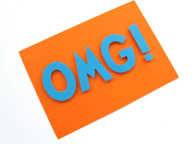 Easy 3D Letter Cards Tutorial: OMG! Wow! Yay!