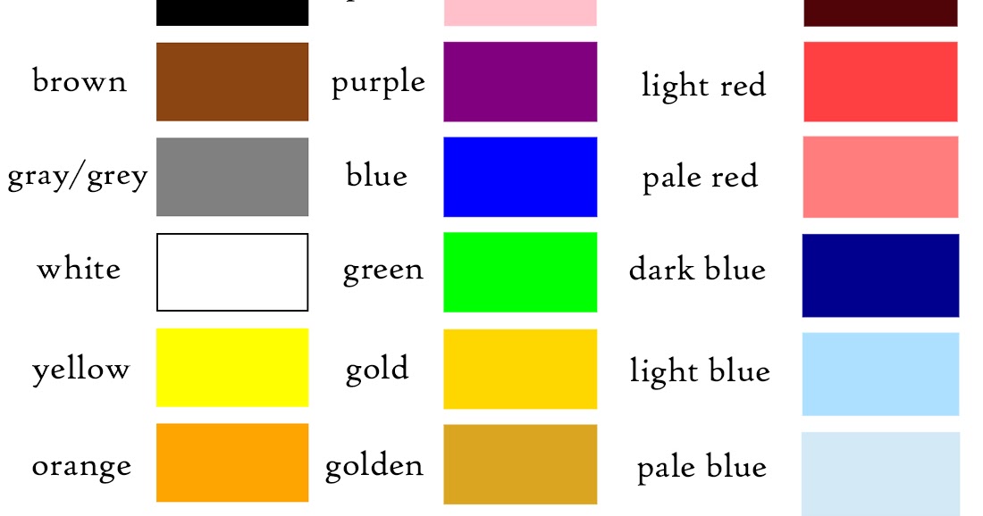 Colours in English