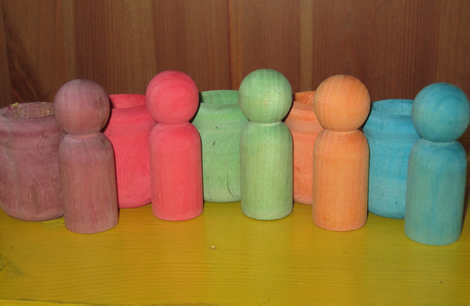 Making Fun Dye Wooden Pegs and Toys