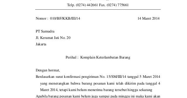 37++ Contoh surat balasan pengaduan terbaru terbaru