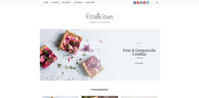 foodlicious blogger template 2018