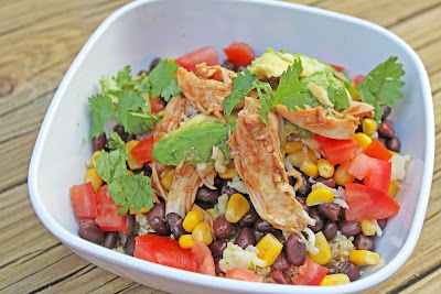 BBQ Chicken Quinoa Salad - ABPetite and Glam Hungry Mom