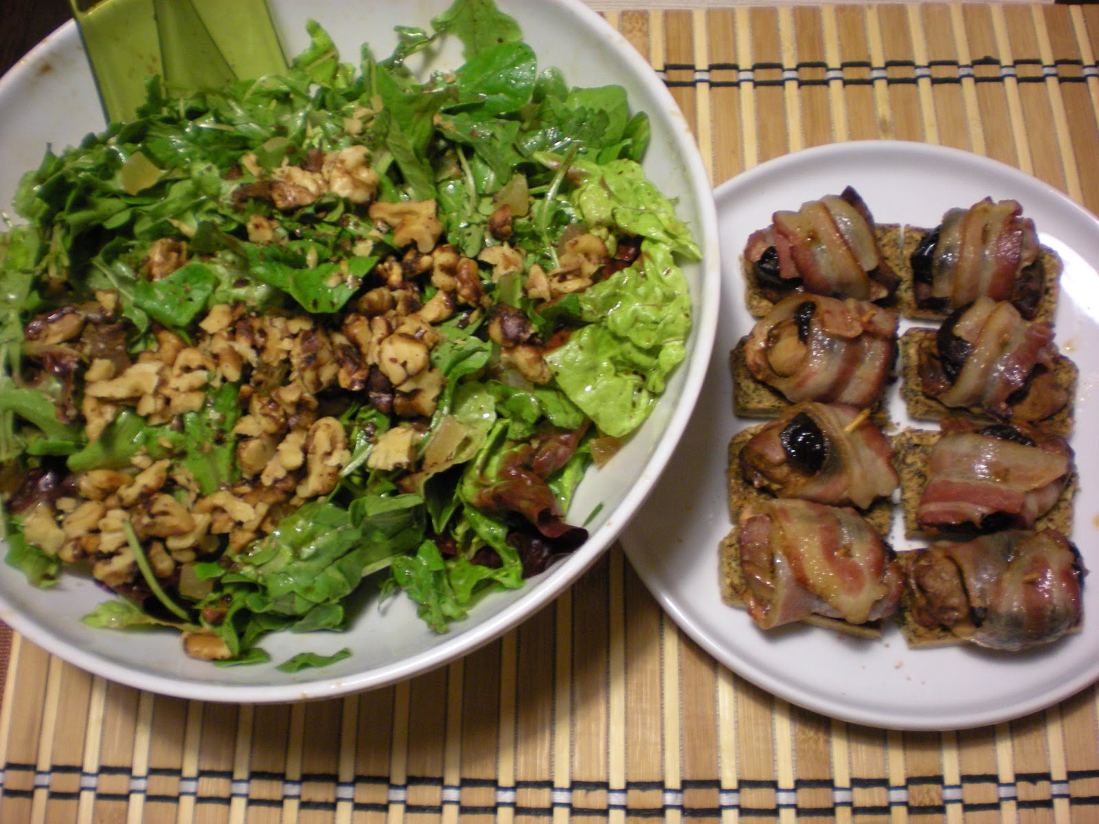 Orsi's kitchen Bacon wrapped chicken liver with dried plums