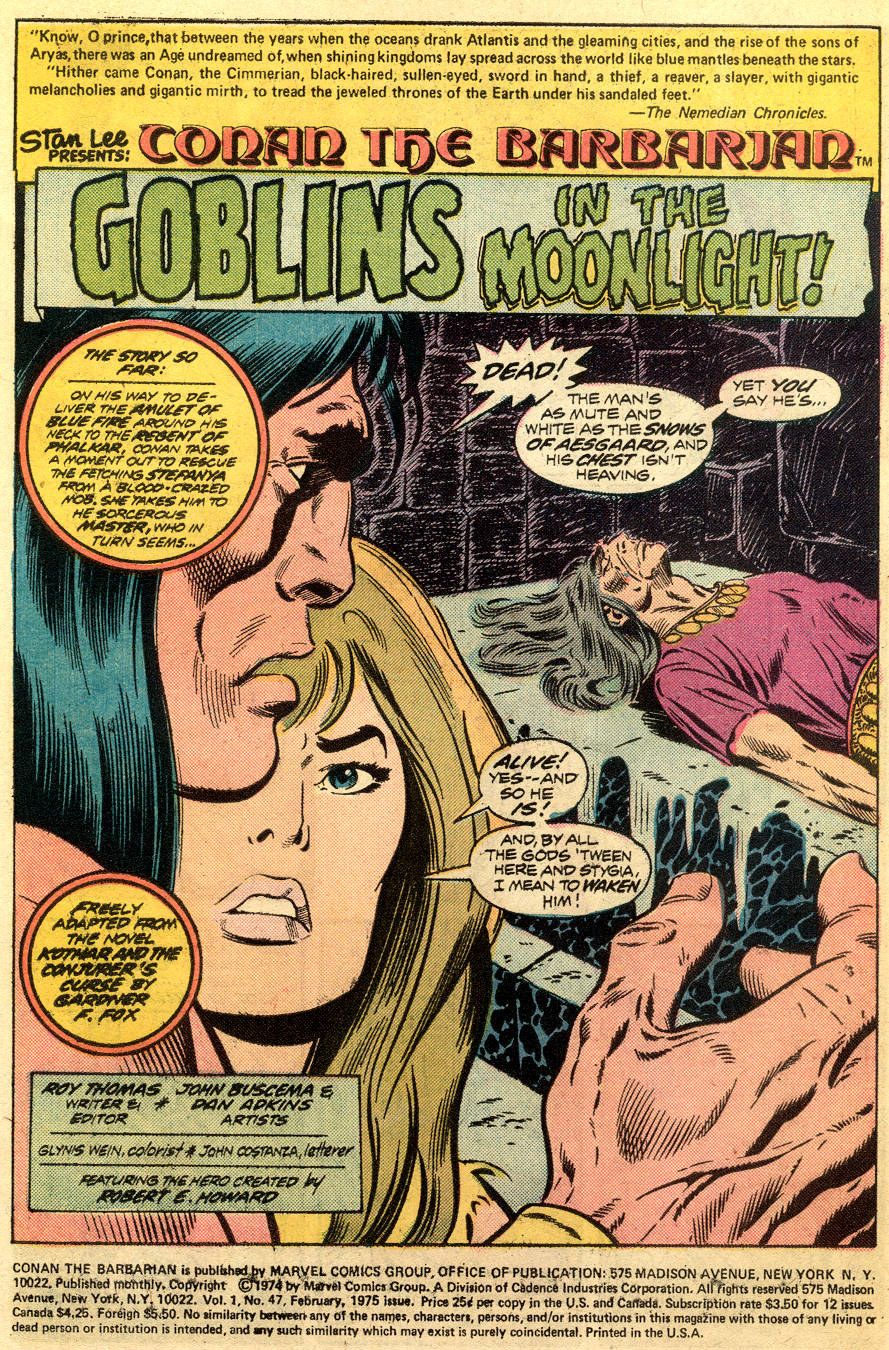 Read online Conan the Barbarian (1970) comic -  Issue #47 - 2