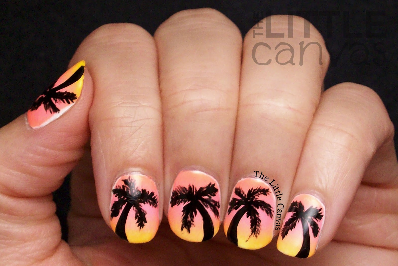 10. Palm Tree Nail Designs for a Tropical Summer Feel - wide 10
