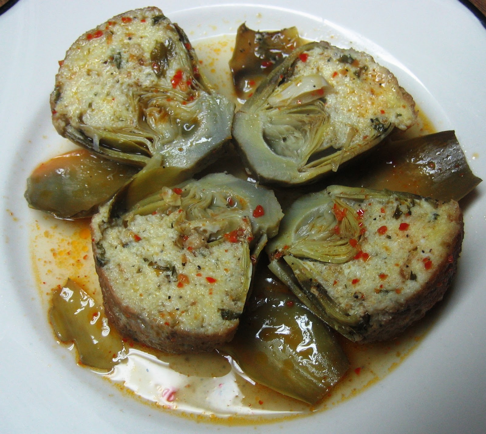 LA CASA E IL GIARDINO STUFFED ARTICHOKE HEARTS for Valentine's Day