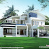 5 BHK contemporary style curved roof