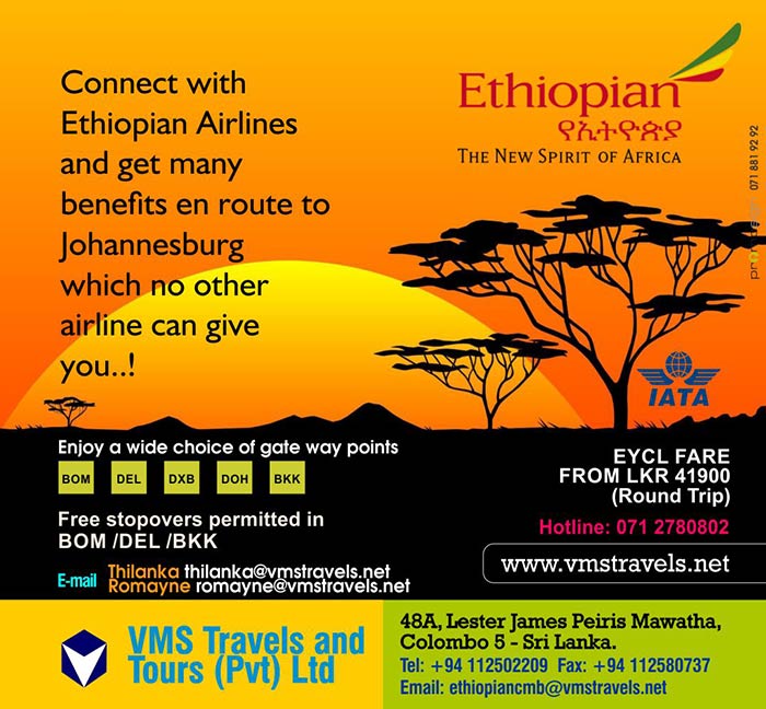 Connect with Ethiopian Airlines and get many benefits en route to Johannesburg