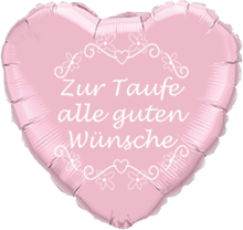 Zur Taufe alle guten Wünsche - rosa