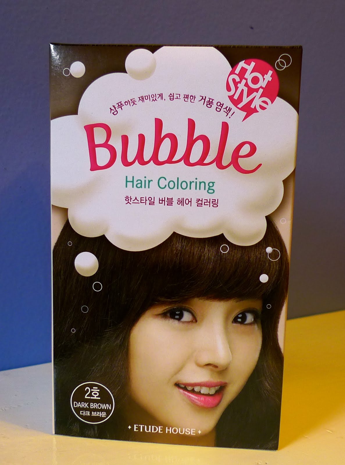 REVIEW ETUDE HOUSE BUBBLE HAIR COLOR IN DARK BROWN 2