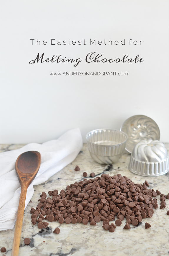 Do you find the task of melting chocolate difficult? Check out this post for the easiest method to getting the job done! | www.andersonandgrant.com