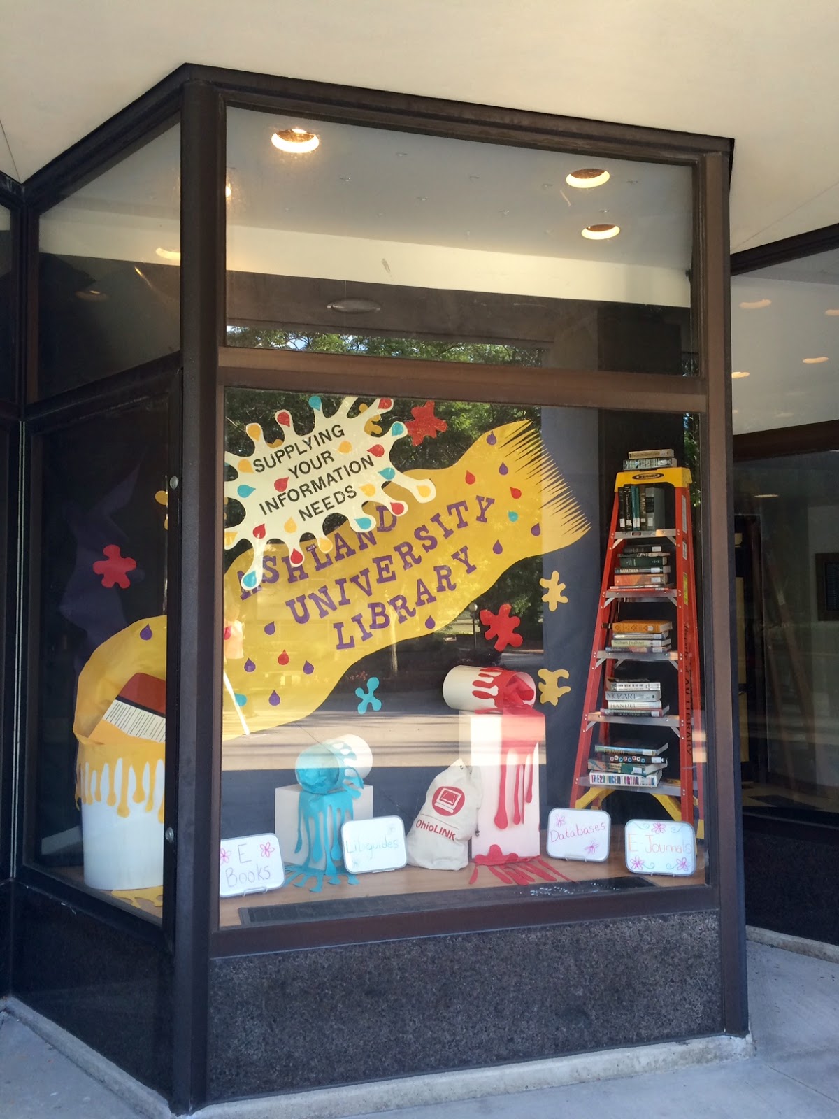 Ashland University Library News Library Spotlight Window Display