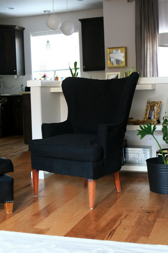 Phew! Vintage wingback chair slipcover finally complete / Create / Enjoy