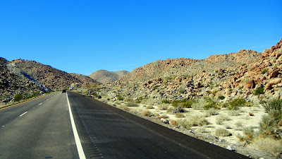 Driving into the mountain pass on I-8