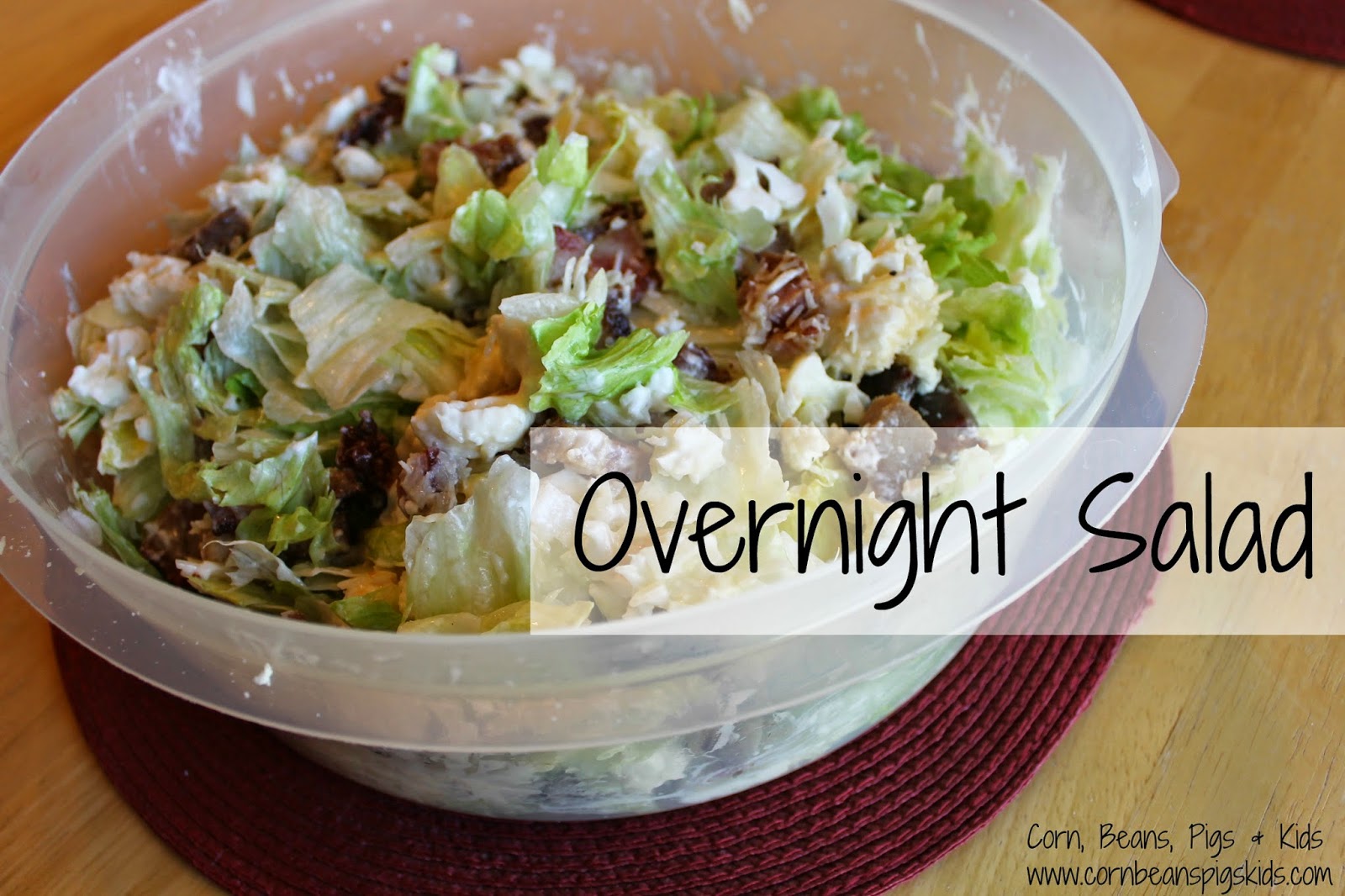 Overnight Lettuce Salad recipe - perfect for entertaining