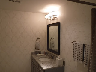 Thibaut wallpaper, papering switch plates, residential, tn wallpaper hanger,BRAD, Pearl on White, T11036, Collection Geometric Resource 2 from Thibaut