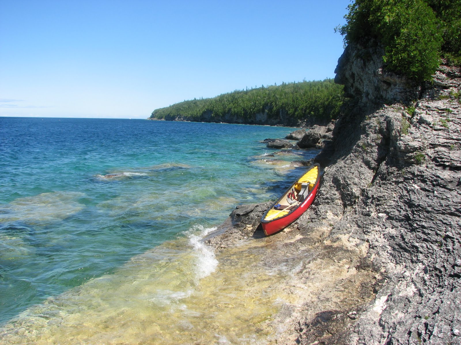 Canoeing around Montreal, Quebec and Ontario canoeing Bruce peninsula