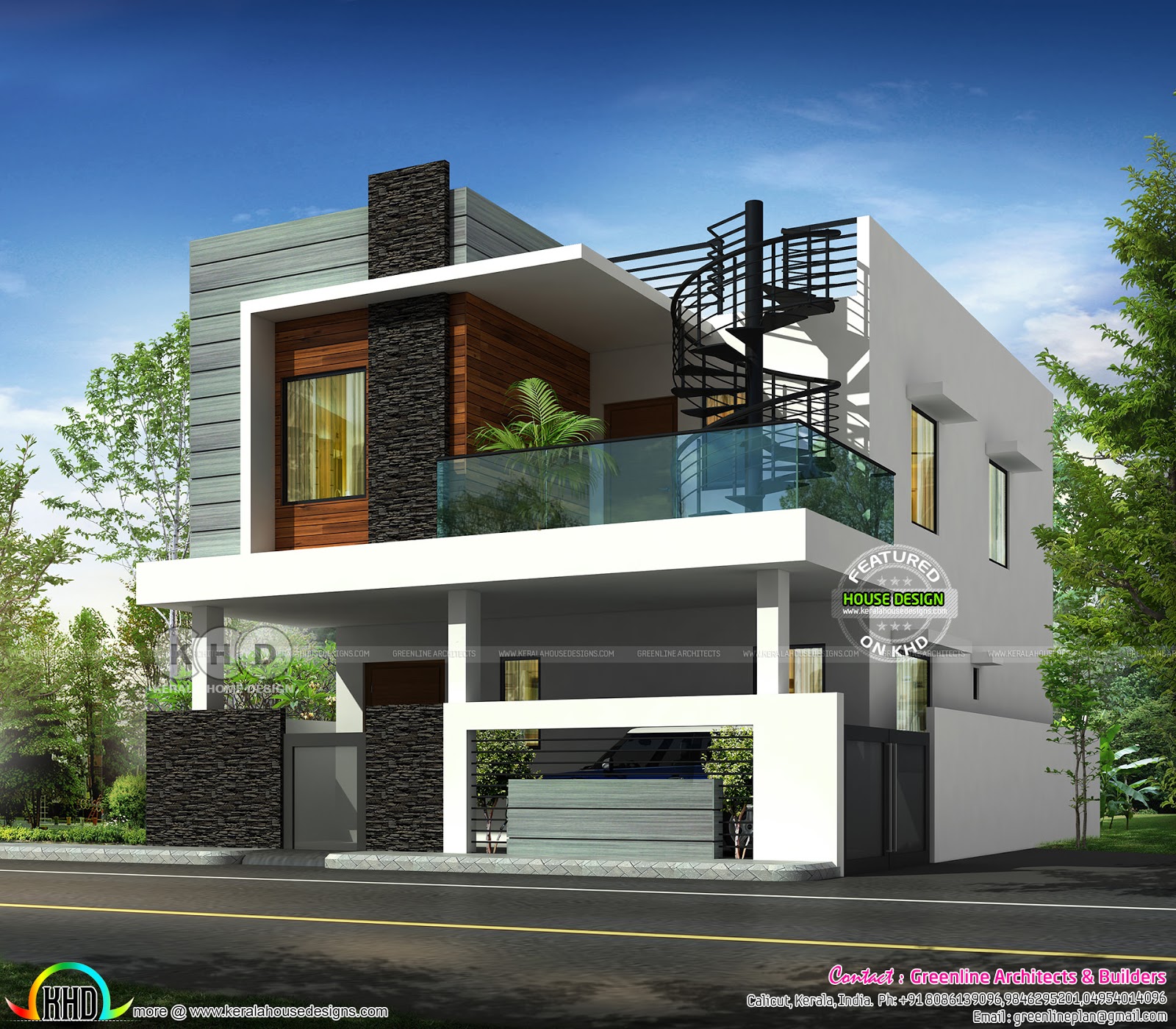 2976 square feet modern flat roof 4 BHK home Kerala home 2976 square feet modern flat roof 4 BHK home Kerala home