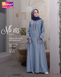 Baju muslim promo gamis nibras terbaru NB 185