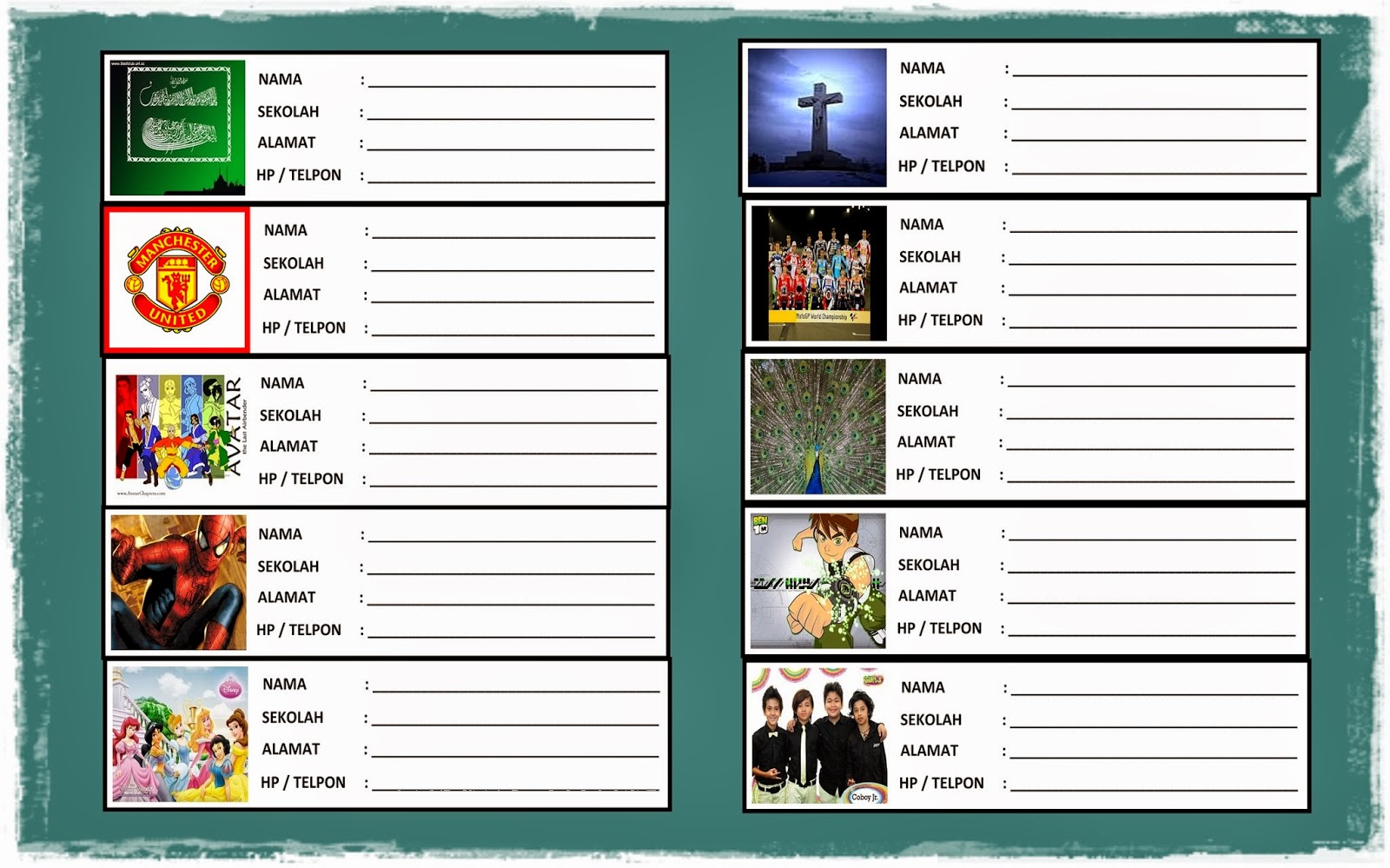Nametag / Label Nama Arjuna