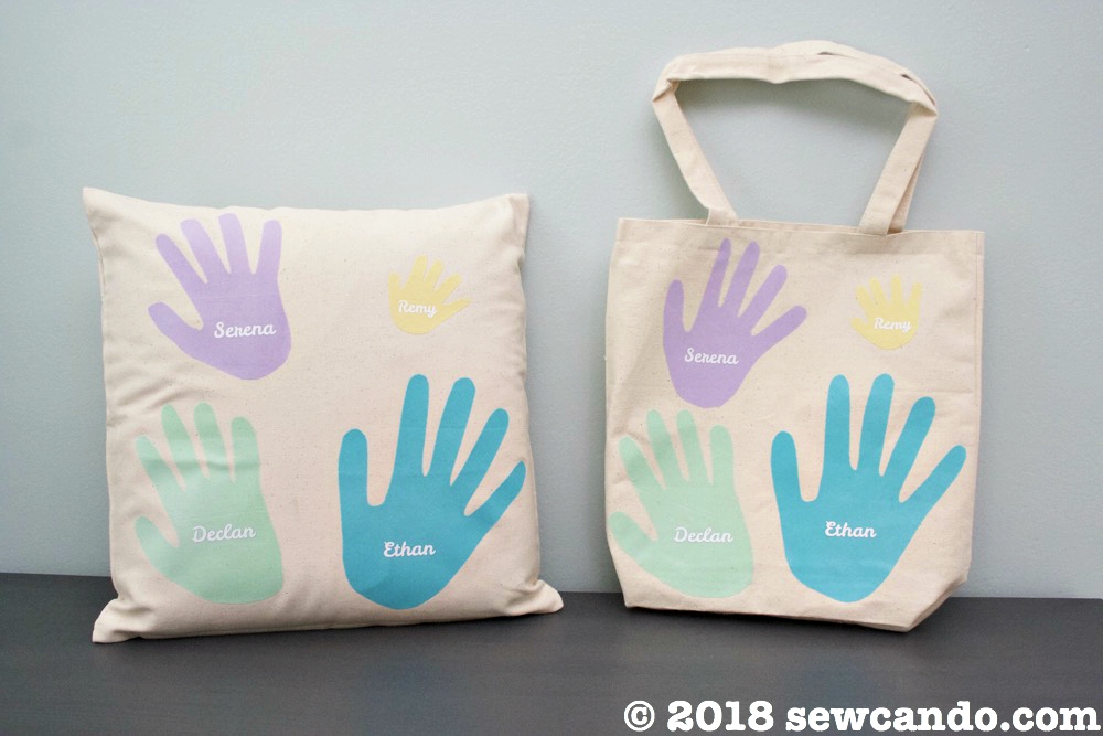 Sew Can Do DIY NoSew Fabric Keepsake Handprint Gifts