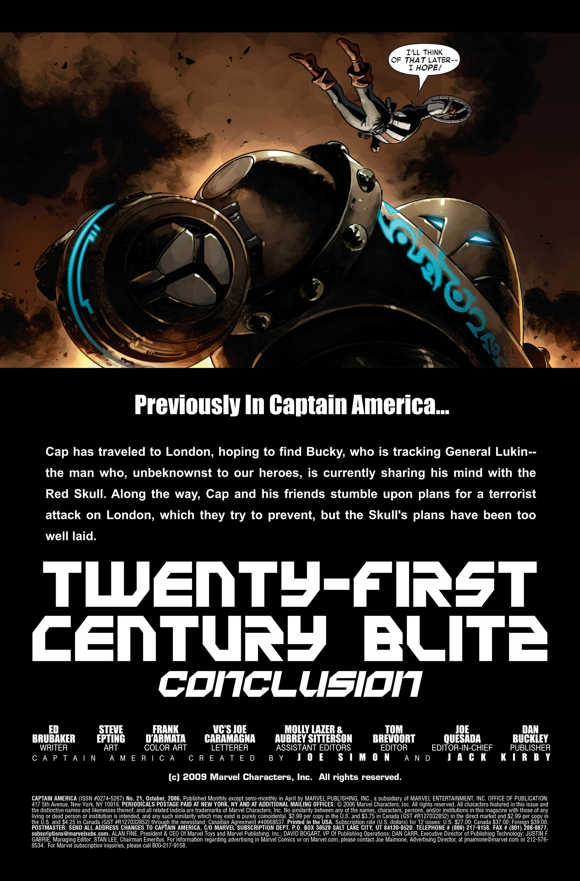 Read online Captain America (2005) comic -  Issue #21 - 3