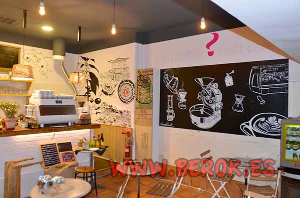 Mural para cafetería Onna Café Bcn