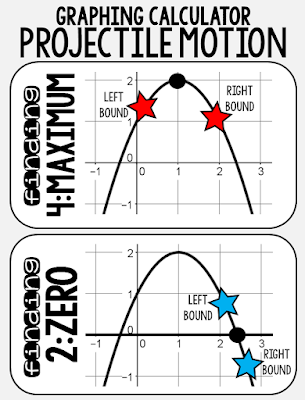 Fun with Quadratics | Projectile Motion graphing calculator anchor chart