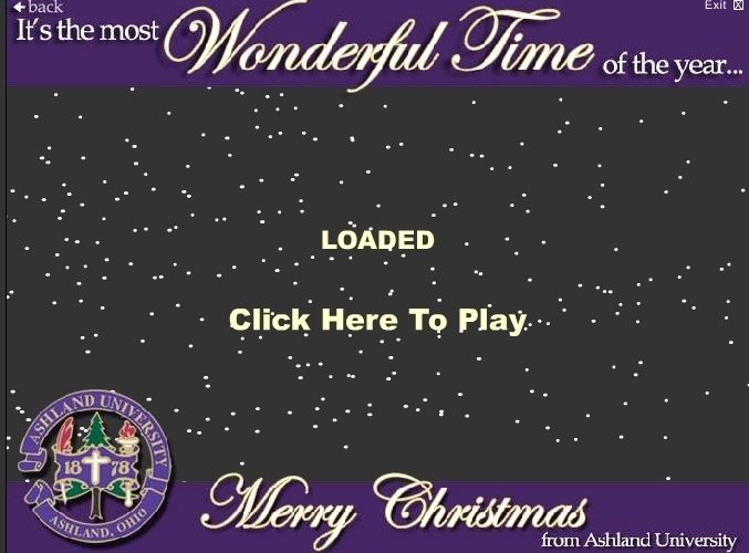 Holiday Blessings! from Ashland College in Ohio. - Click here