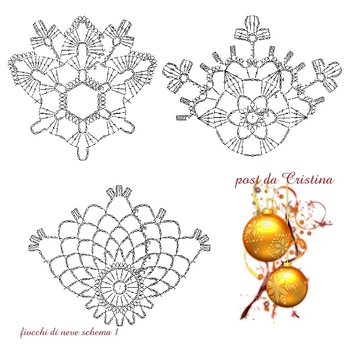 Ergahandmade Crochet Christmas Snowflakes + Diagrams