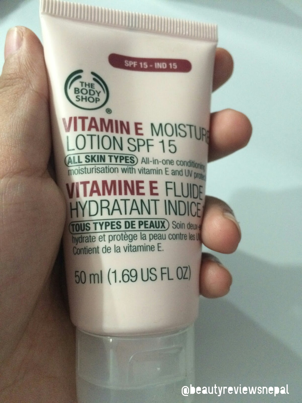 Review The Body Shop Vitamin E Moisture Lotion SPF 15 Beautify yourself