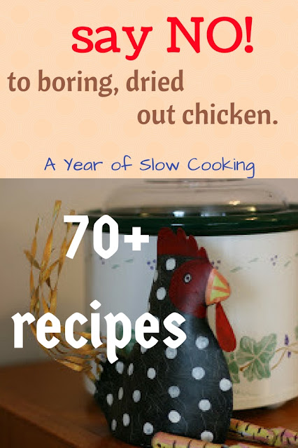 I hate dry chicken. I love these recipes from a year of slow cooking -- moist, juicy, crockpot chicken!
