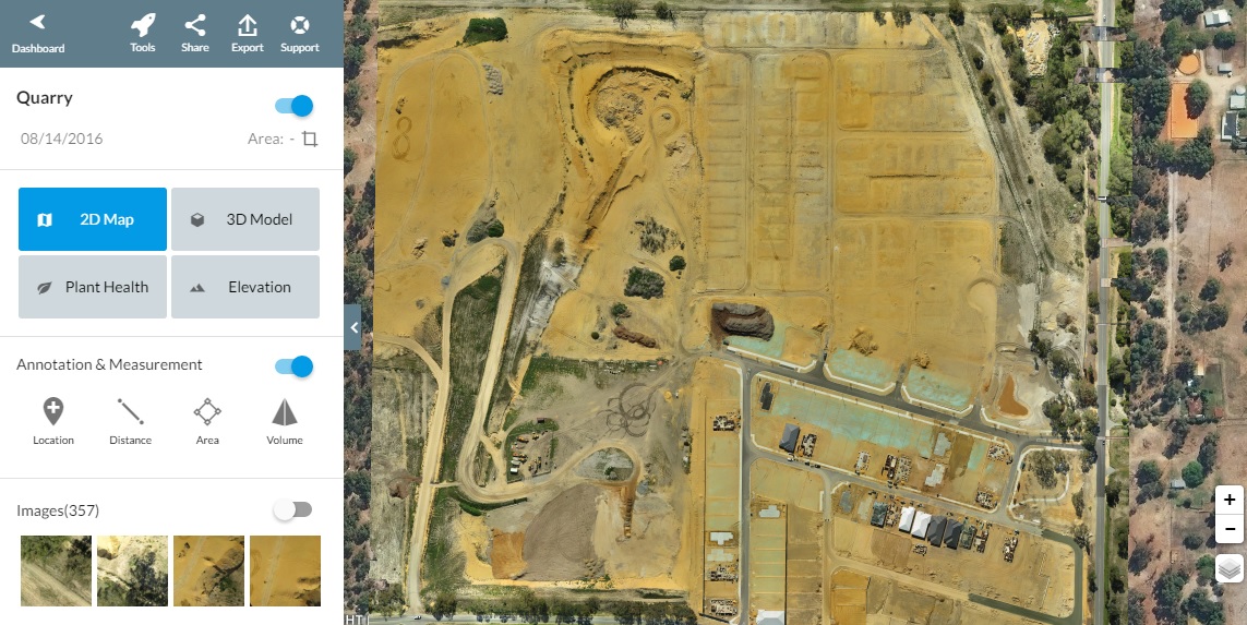 Quarry and housing development 3D drone map