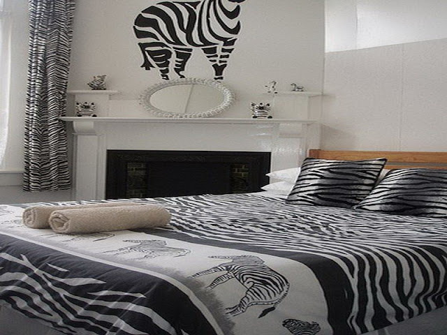 zebra print room ideas with white wall colors