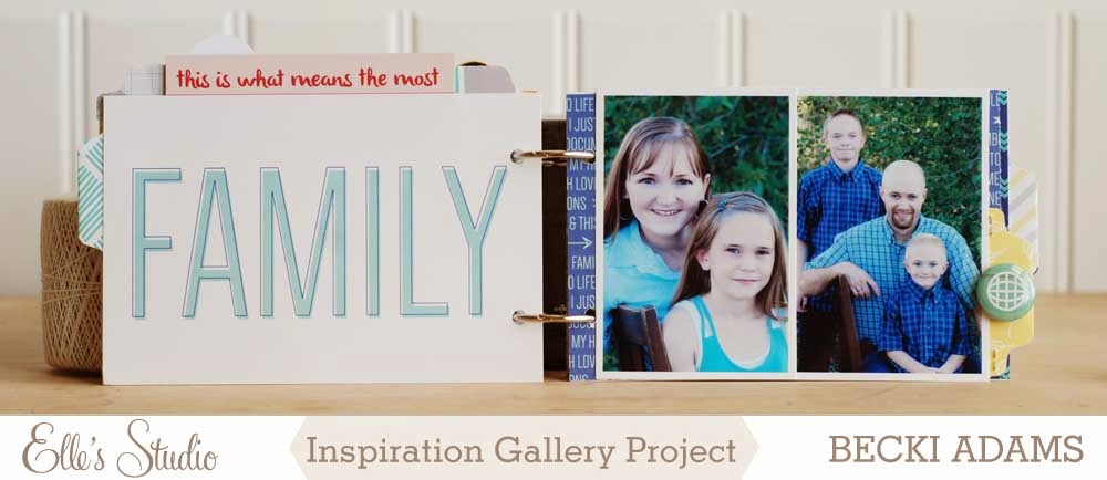 Family Photos Mini Album by Becki Adams @jbckadams #scrapbooking #minialbums #familyphotos