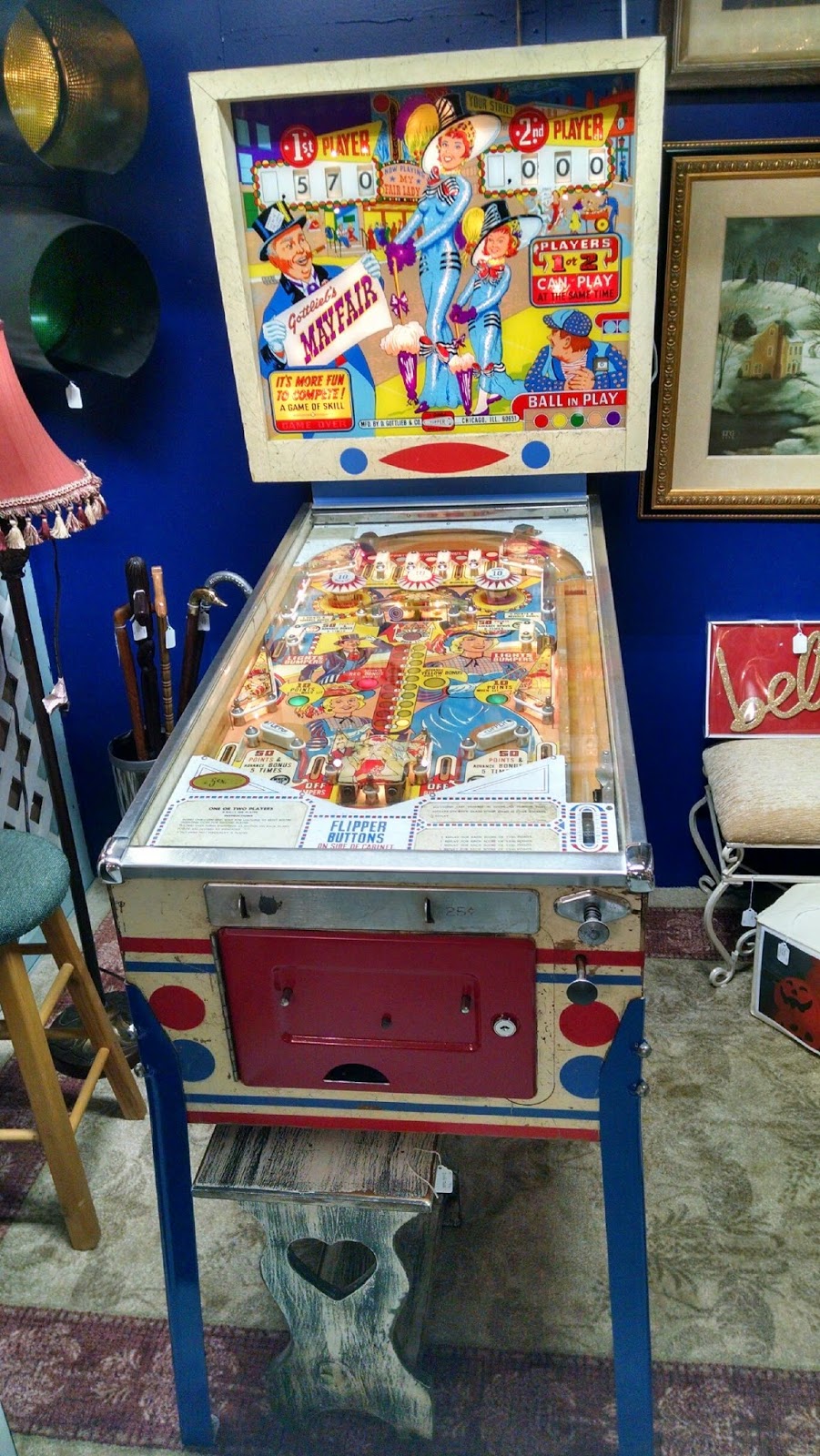 SCRANBERRY COOP 1966 Mayfair Pinball Machine by Gottlieg 999 firm